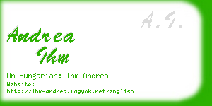 andrea ihm business card